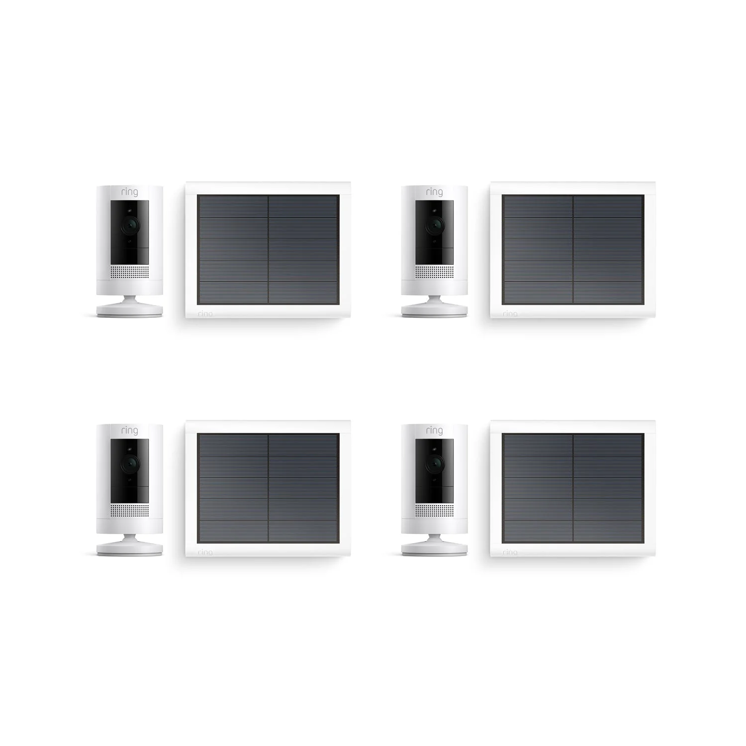 4er-Set Außenkamera Solar (Stick Up Cam)